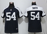 Women Nike Dallas cowboys 54 Smith Blue Thanksgiving Limited Jersey,baseball caps,new era cap wholesale,wholesale hats